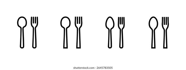spoon and fork icon logo design. spoon, fork and knife icon vector. restaurant sign and symbol