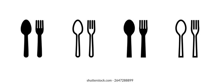 spoon and fork icon logo design. spoon, fork and knife icon vector. restaurant sign and symbol