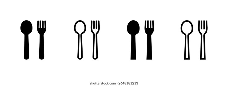 spoon and fork icon logo design. spoon, fork and knife icon vector. restaurant sign and symbol