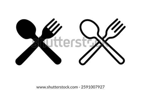 spoon and fork icon logo design. spoon, fork and knife icon vector. restaurant sign and symbol