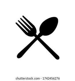 spoon and fork icon. ready to use vector elements. vector illustration on a blank background