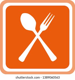 spoon and fork icon in the restaurant