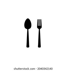 icono de cuchara y tenedor. signo y símbolo del restaurante