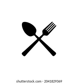 spoon and fork icon. restaurant sign and symbol