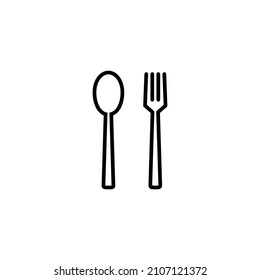 spoon and fork icon. restaurant sign and symbol
