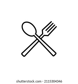 spoon and fork icon. restaurant sign and symbol