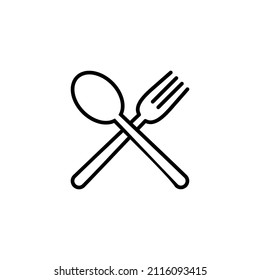 spoon and fork icon. restaurant sign and symbol