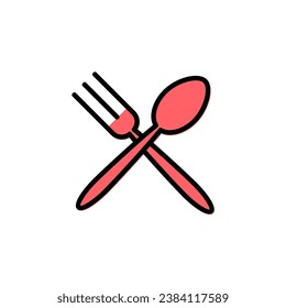 spoon and fork icon set illustration. spoon, fork and knife icon vector. restaurant sign and symbol