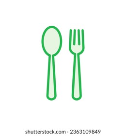 conjunto de iconos de cuchara y tenedor. vector de icono de cuchara, tenedor y cuchillo. icono de restaurante