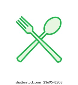 spoon and fork icon set. spoon, fork and knife icon vector. restaurant icon