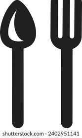 spoon and fork icon set. spoon, fork and knife icon vector. restaurant icon