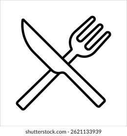 spoon and fork icon set. spoon, fork and knife icon vector. restaurant icon