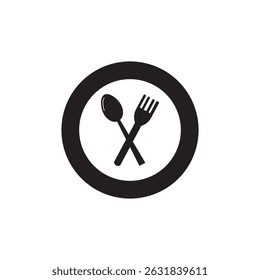 spoon and fork icon set. spoon, fork icon vector. restaurant icon