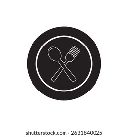 spoon and fork icon set. spoon, fork icon vector. restaurant icon
