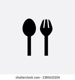 spoon fork icon sign signifier vector