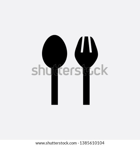 spoon fork icon sign signifier vector