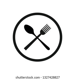 Spoon and fork  icon symbol