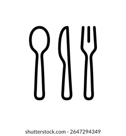 spoon and fork icon symbol for apps and websites. spoon, fork and knife icon vector. restaurant sign and symbol