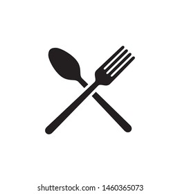 spoon fork icon symbol vector