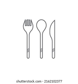 Spoon and fork icon symbol vector illustration