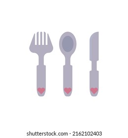 Icono de cuchara y bifurcación ilustración vectorial