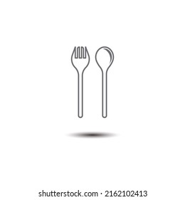 Spoon and fork icon symbol vector illustration