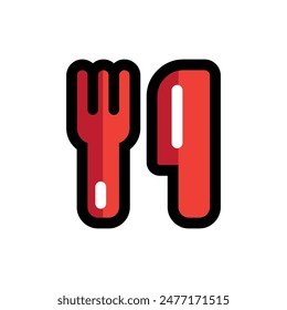 Spoon and fork icon symbol vector. Restaurant vector , food logo. Eps10 vector illustration.