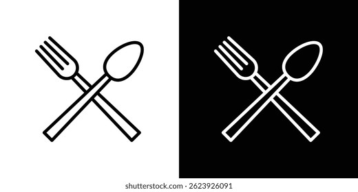Spoon and Fork icon symbol. Vector EPS 10