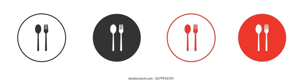 Colher e símbolo de ícone de bifurcação para o design do seu site, logotipo, aplicativo, UI.