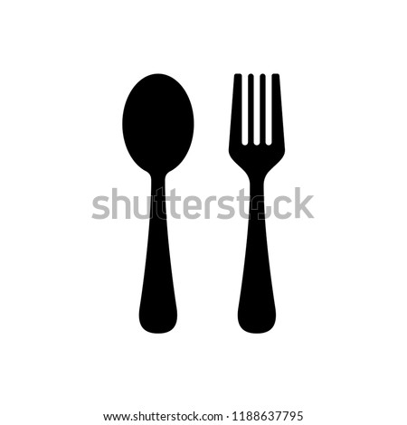 spoon fork icon templates stock vector royalty free 1188637795