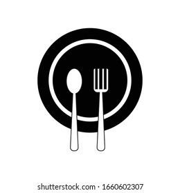 Spoon and fork Icon templates, vector.

