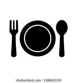 Spoon and fork icon vector