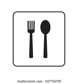 spoon fork icon vector