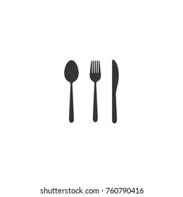 spoon fork icon vector