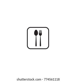 spoon fork icon vector