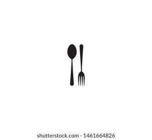 spoon and fork icon vector design element logo template