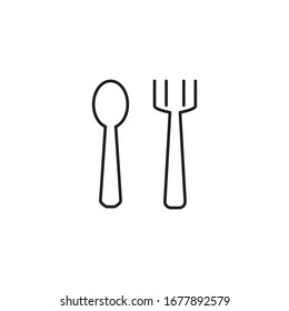 Spoon And Fork Icon Vector Design Illustration