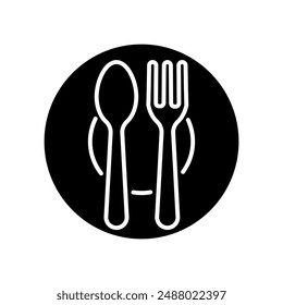 spoon and fork icon vector design template elegant style