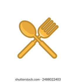 spoon and fork icon vector design template elegant style
