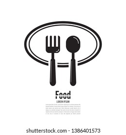 Spoon and Fork Icon Vector. food icon design template.