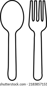 Spoon and Fork Icon Vector. Food, dining, bar, cafe, hotel, eating concept..eps
