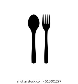 Spoon and Fork Icon Vector. Food, dining, bar, cafe, hotel, eating concept.