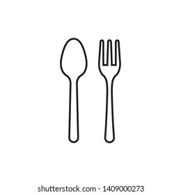 spoon and fork icon vector illustration
