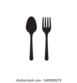 spoon and fork icon vector illustration