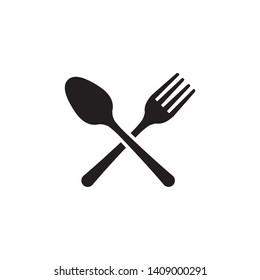 spoon and fork icon vector illustration