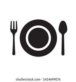spoon and fork icon vector illustration