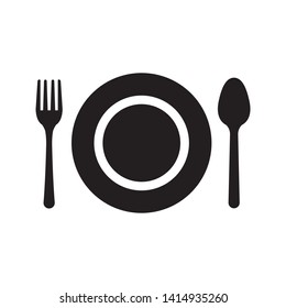 spoon and fork icon vector illustration