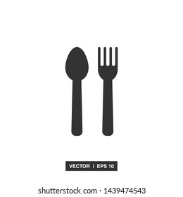 spoon and fork icon vector illustration
