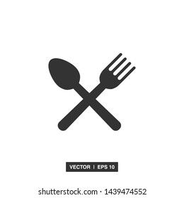 spoon and fork icon vector illustration