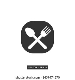 spoon and fork icon vector illustration